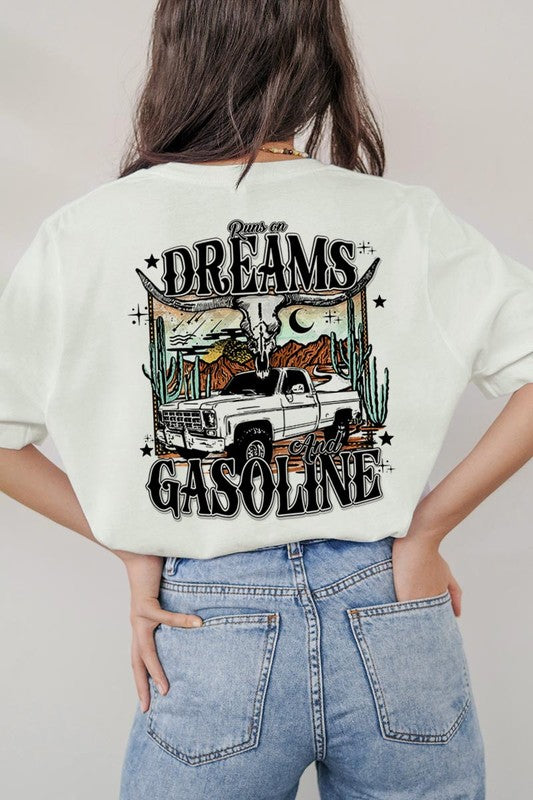 Runs on Dreams and Gasoline Tee - Plus Size