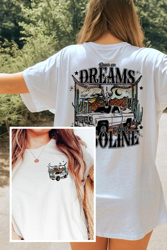 Runs on Dreams and Gasoline Tee - Plus Size