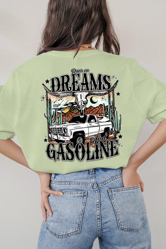 Runs on Dreams and Gasoline Tee - Plus Size