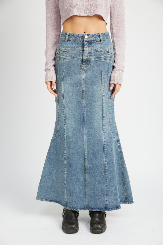 Denim Maxi Skirt