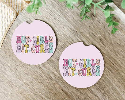 Hot Girls Hit Curbs Coaster Set