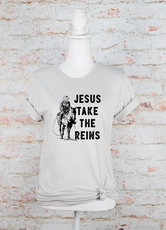 Jesus Take The Reins Tee - Plus Size