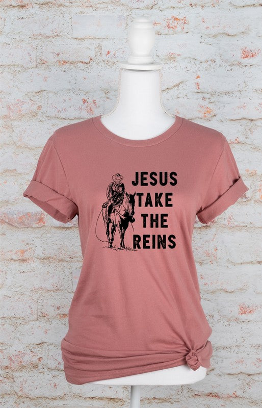 Jesus Take The Reins Tee - Plus Size