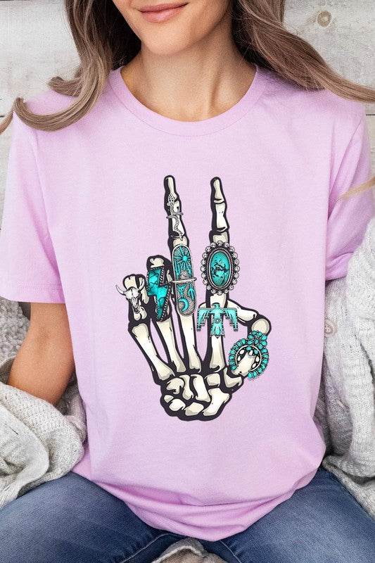 Skeleton Concho Rings Tee