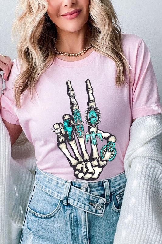 Skeleton Concho Rings Tee