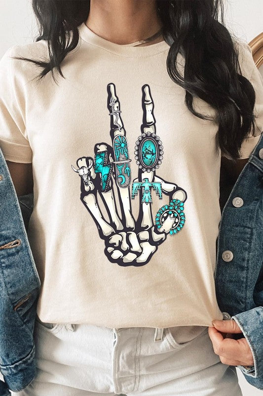 Skeleton Concho Rings Tee