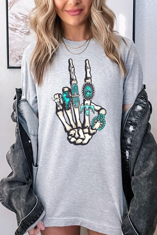 Skeleton Concho Rings Tee