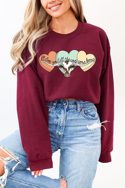 Love You Til The Cows Crewneck Sweatshirt