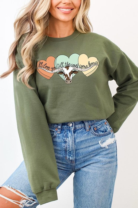 Love You Til The Cows Crewneck Sweatshirt