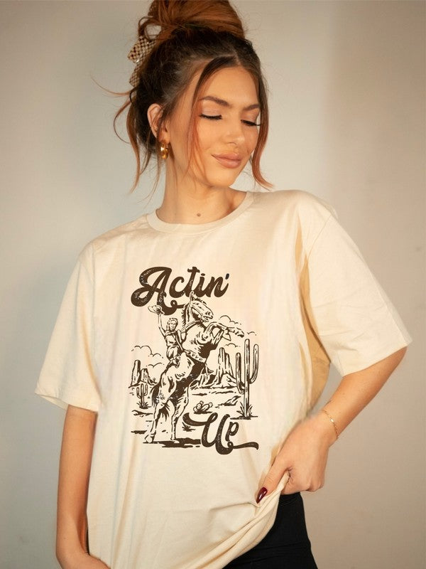 Actin Up Cowgirl Tee - Plus Size