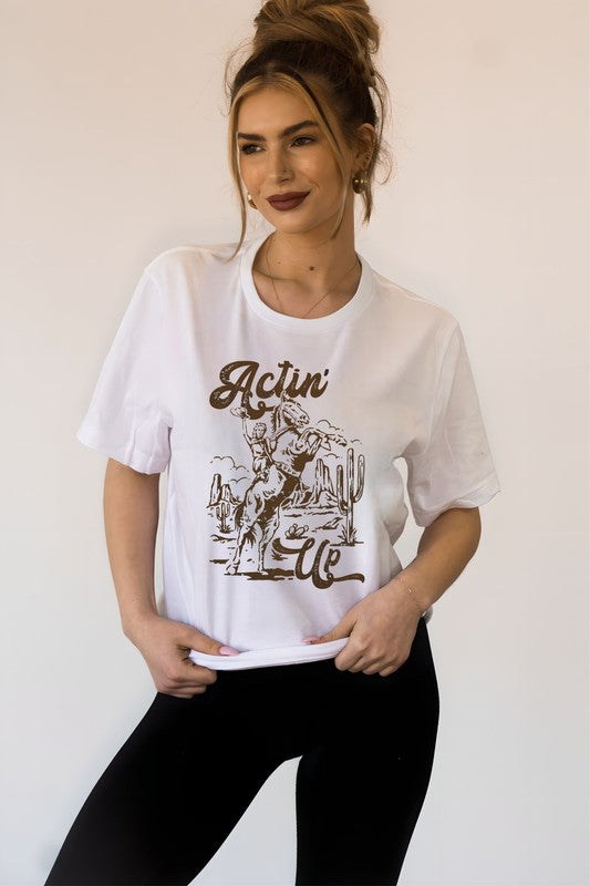 Actin Up Cowgirl Tee - Plus Size