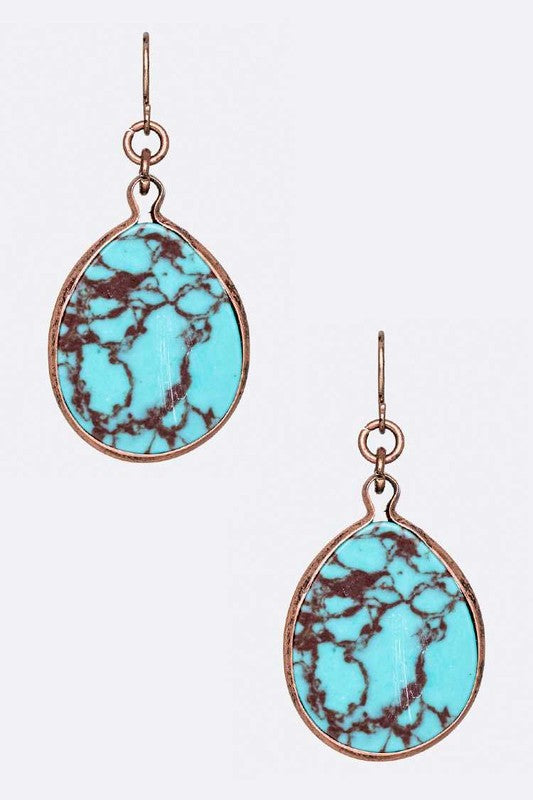 Stone Drop Earrings