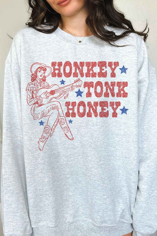 Honkey Tonk Honey Crewneck Shirt