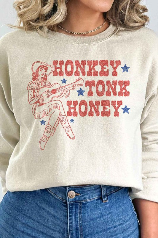 Honkey Tonk Honey Crewneck Shirt