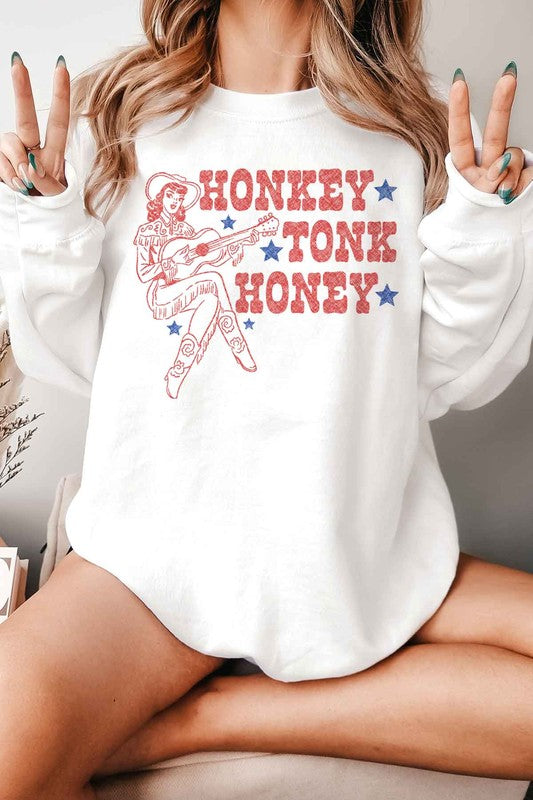 Honkey Tonk Honey Crewneck Shirt