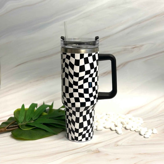 40oz Racetrack Checker Tumbler