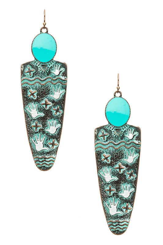 Native Art Two Tone Earrings