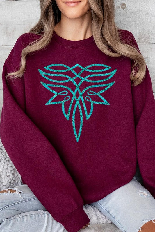 Turquoise Boot Stitch Sweatshirt