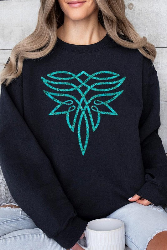 Turquoise Boot Stitch Sweatshirt