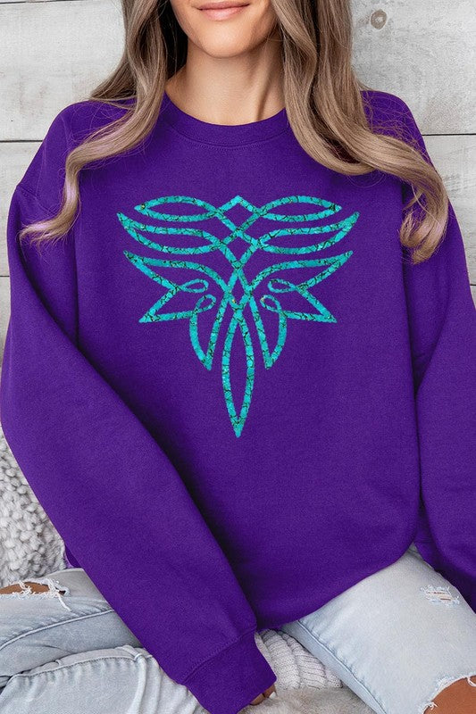 Turquoise Boot Stitch Sweatshirt