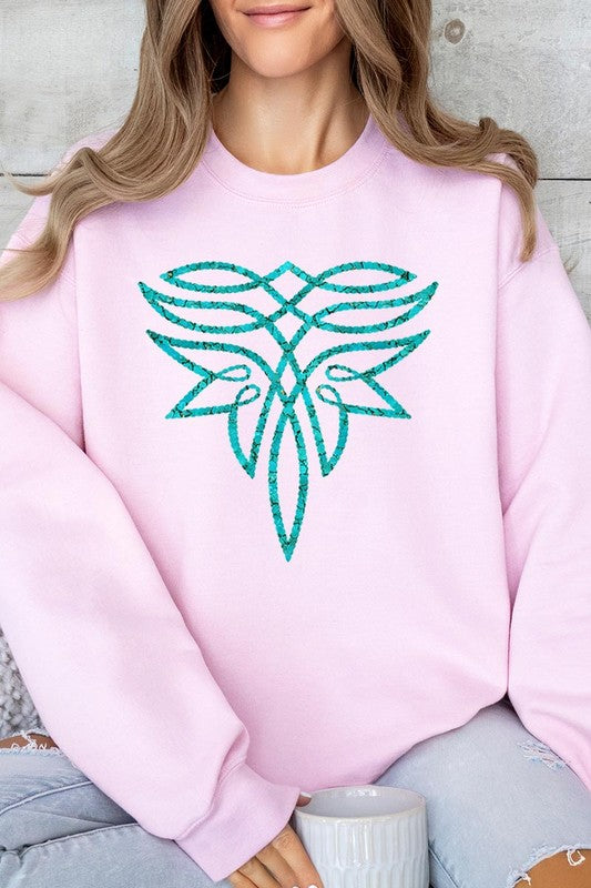 Turquoise Boot Stitch Sweatshirt