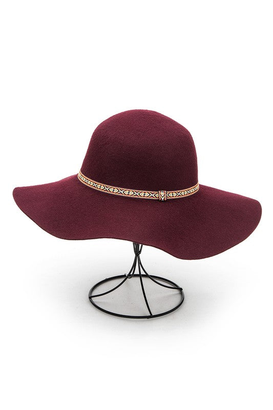 Flat Brim Wool Hat