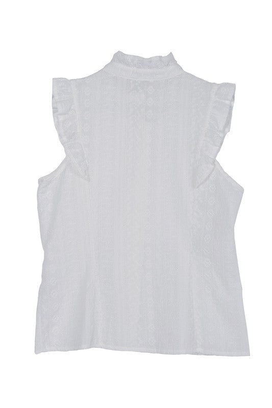 Victoria Sleeveless Embroidered Top