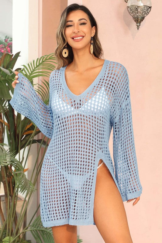 Crochet Side Split Coverup