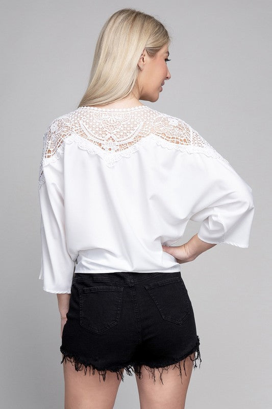 The Lacey Blouse with Tie Waist