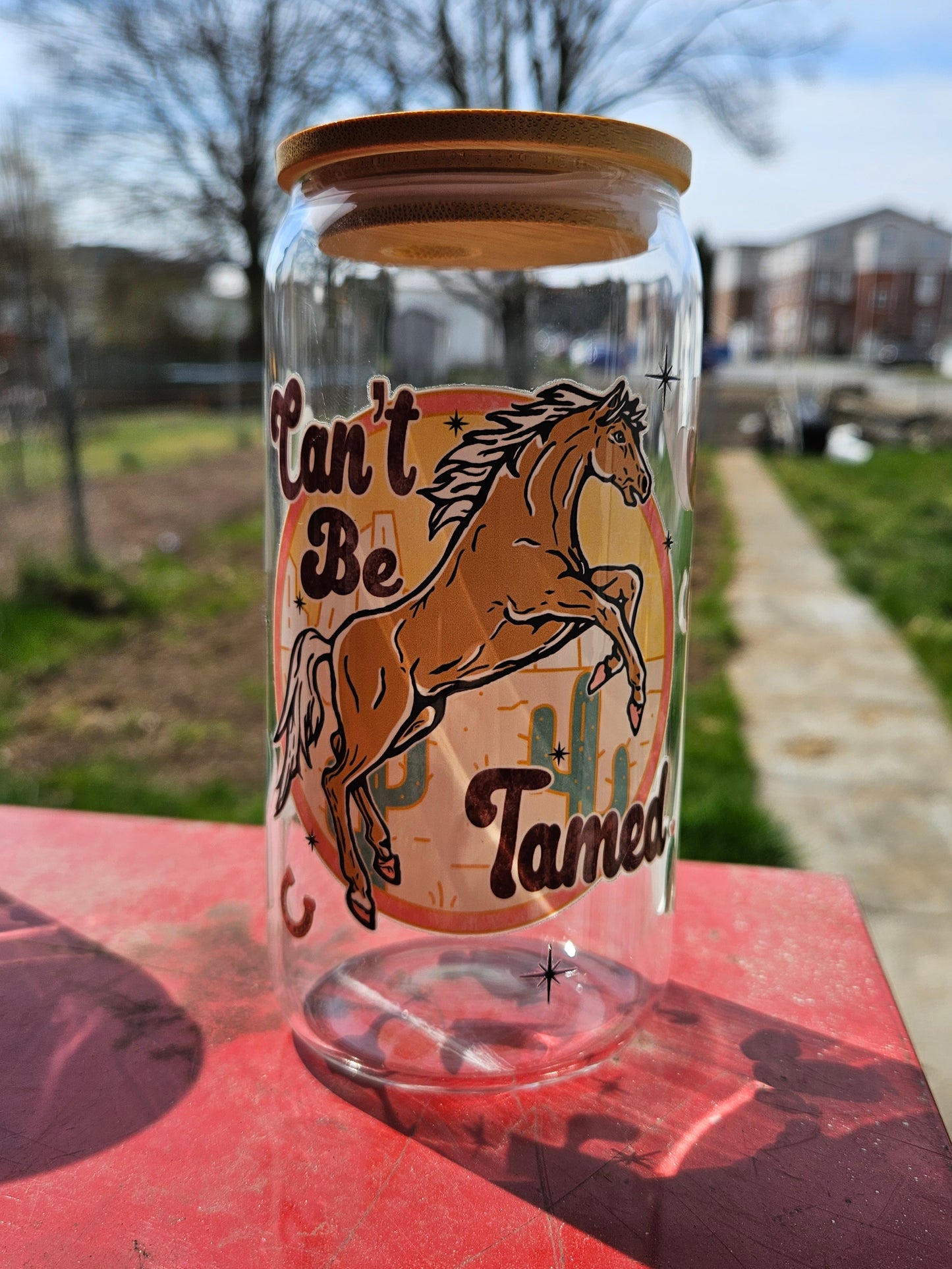 Can't Be Tamed Glass Can